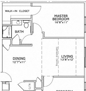 Floor plan Floor plan at Birchwood Highlands Apartments, Weston